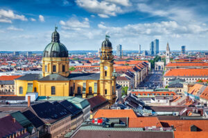 Blick auf das Stadtzentrum von München